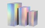 Holographic Rainbow Magnetic Flip Top Box Cosmetic Skincare Packaging Custom