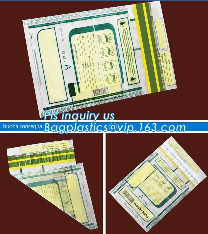 security deposit bags bank deposit bags cash deposit bags, general bank plastic deposit bags supply, Coin and Bank Note