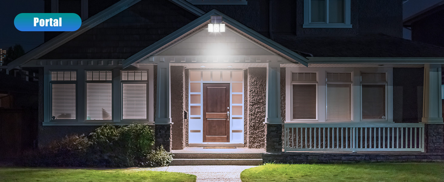 Waterproof Solar Wall Light 6W Outdoor Motion Sensor Light 600 Lumen