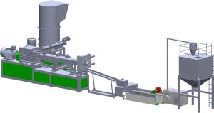 China Electrcial Heating Polyester Recycling Machine Customerized Pet Recycling Plant 500kg/Hr wholesale