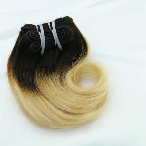 China Short Hair Brazilian Human Hair Machine Made Weaves Snail Curl Hair wholesale