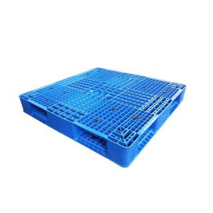 China Industrial Double Faced 43x43 HDPE Plastic Pallets Blue wholesale