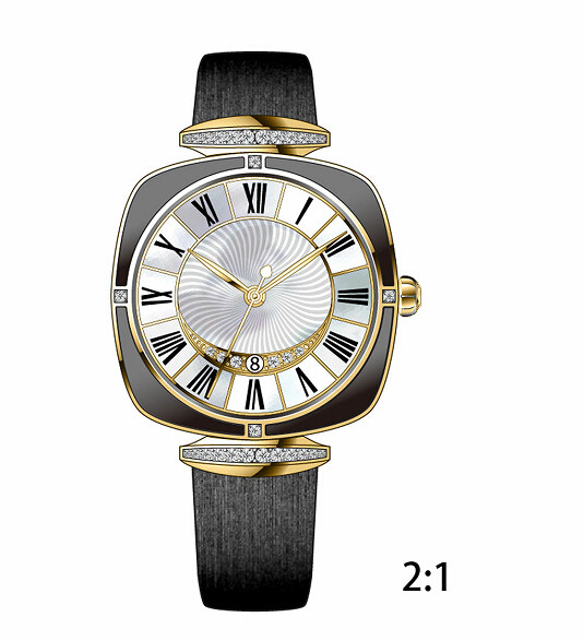 Fashion Watches, Business square calendar watch, special dial, accept small