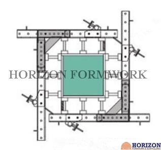 Vertical Shear Wall Formwork Easily Assembled Plumbed By Push Pull Brace