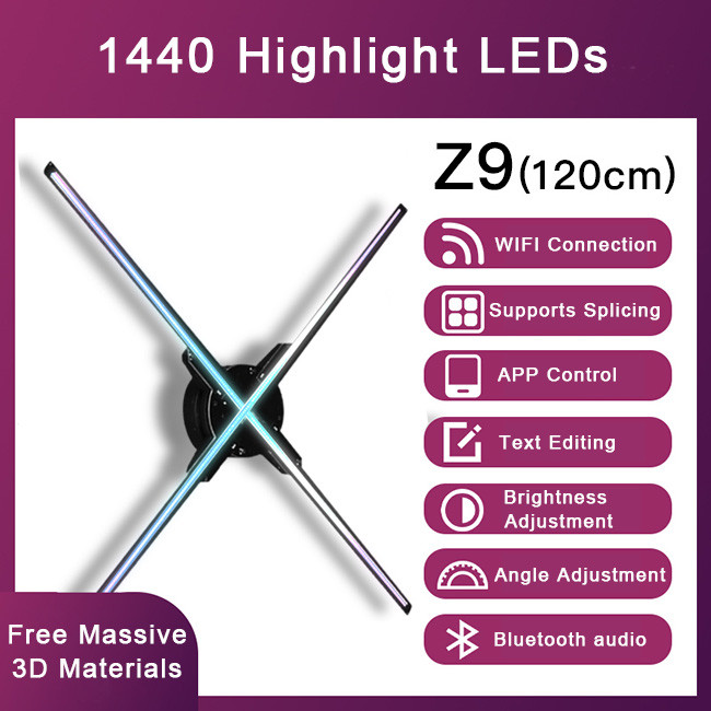 Museum Hologram Fan Advertising Stunning Holographic 3D Projection Fan