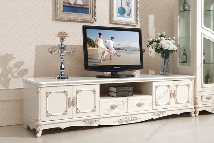 Modern Furniture Solid Wood Glass Cabinet Tv Stand TV 662