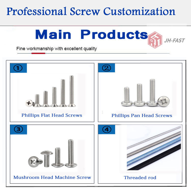 Black Oxide Finish SUS 304 316 Stainless Steel Phillips Flat CSK Head Long Machine Screw