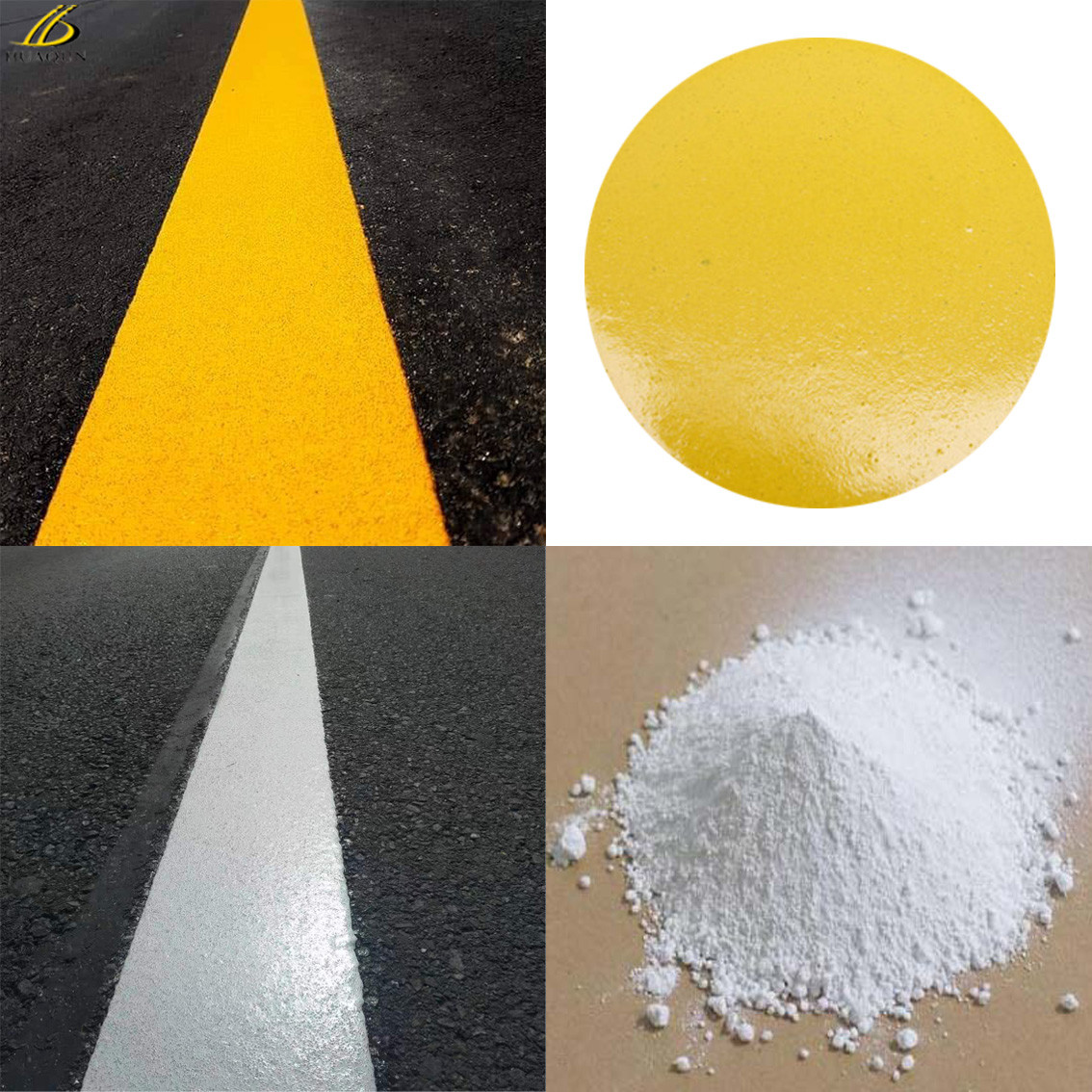 White / Yellow Reflective Street Paint , C5 Resin Sidewalk Marking Paint