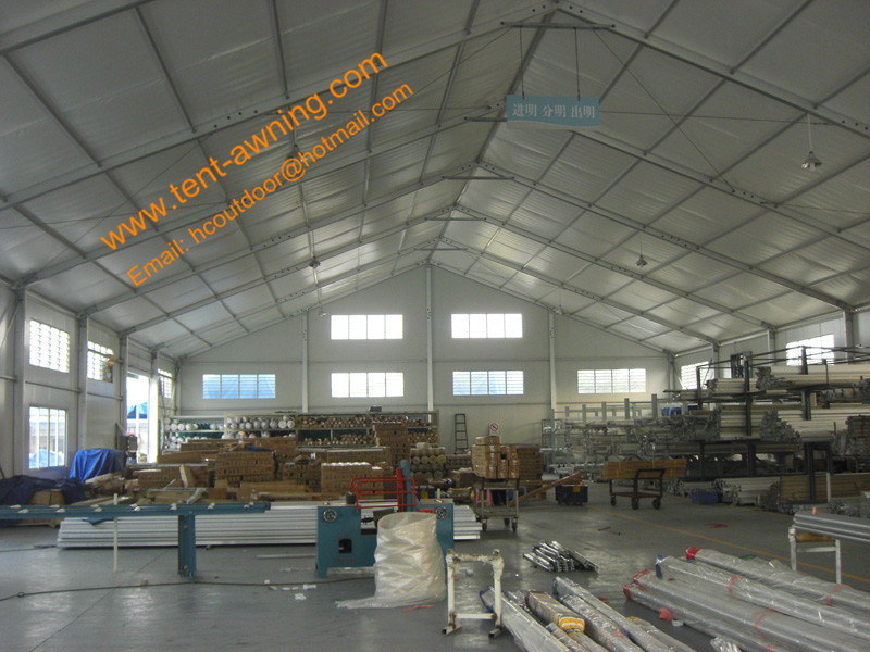 Windproof Temporary Workshop Tent Aluminum Structure Waterproof Marquee Tents