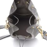 Grey Fendi Mon Tresor Bag 8BT298 Calfskin Leather Bucket Bag