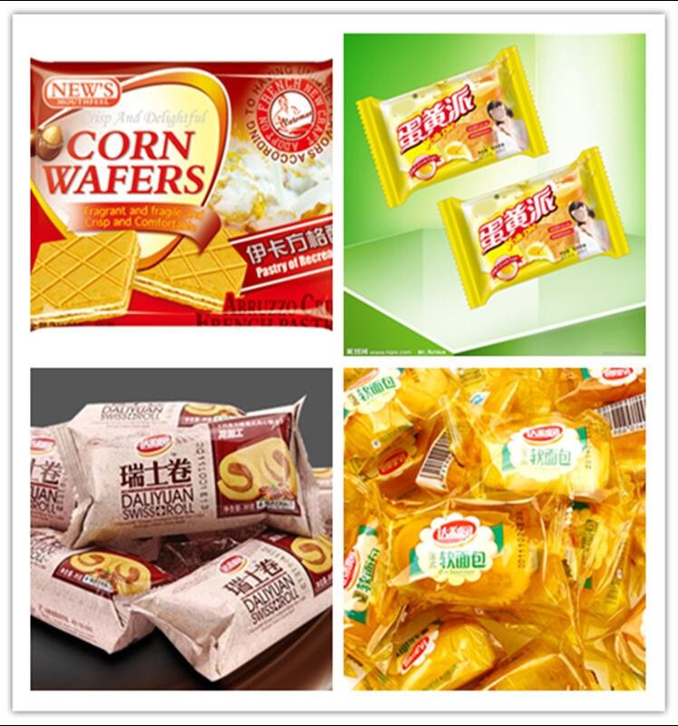 Automatic Horizontal Flow Pack Machine For Bread Cake Muffin Mask