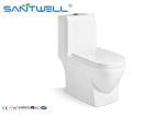 One Piece Pedestal Ceramic Toilet For WC Bathroom 720 * 365 * 785 Mm SWC3011