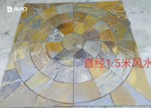 China Non Slip Rustic Slate Floor Tiles 1.5/1.8m Diameter lowest price Jiangxi Quarry on sale