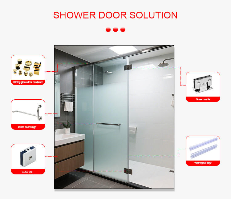 Clear Bottom PVC Shower Door Seal Strip 8-10mm Weatherproof