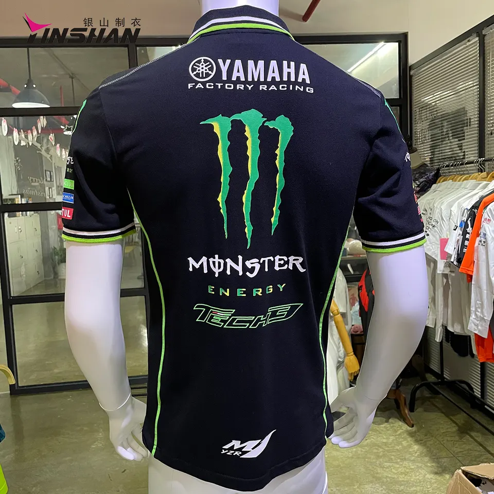 Custom Logo Printing Unisex F1 Car Racing Polo Shirt for Motorcycle Auto Racing Teamwear