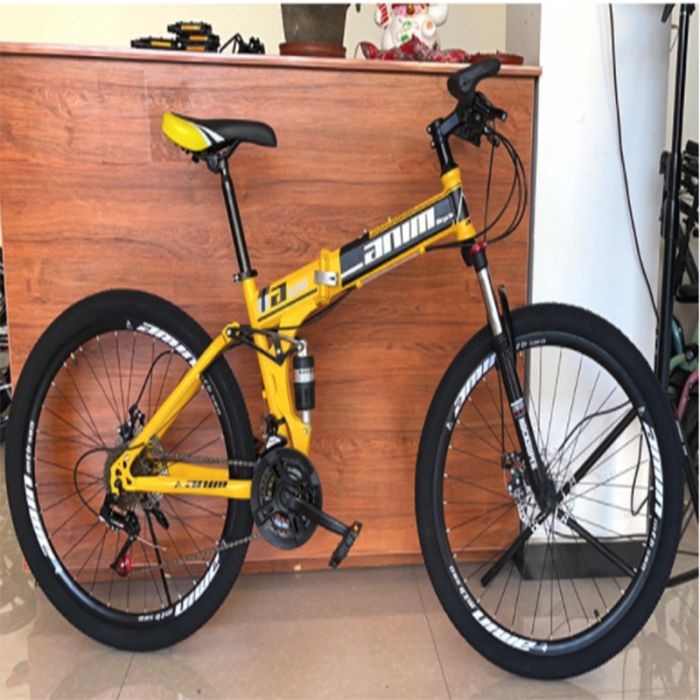 Hard Frame 1.72m Folding 26 Inch Mountain Bike High Carbon Steel Disc Brake