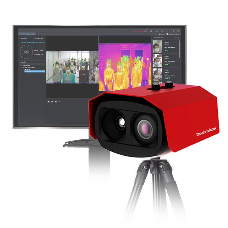 FDA CCTV Detection Thermal Face Camera Body Heat Temperature With Face Recognition