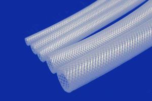 China Flexible Reinforced Braided Hose , White Soft Silicone Tubing Chemical Resistance wholesale