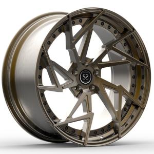 China Staggered Concave 2 Piece Wheels Forged Rims For McLaren 570s 20inch 21inch Brushed wholesale