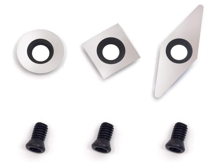 3pcs Mini Carbide Turning Tool Replacement Cutter Set For Wood Lathe Turning Tools