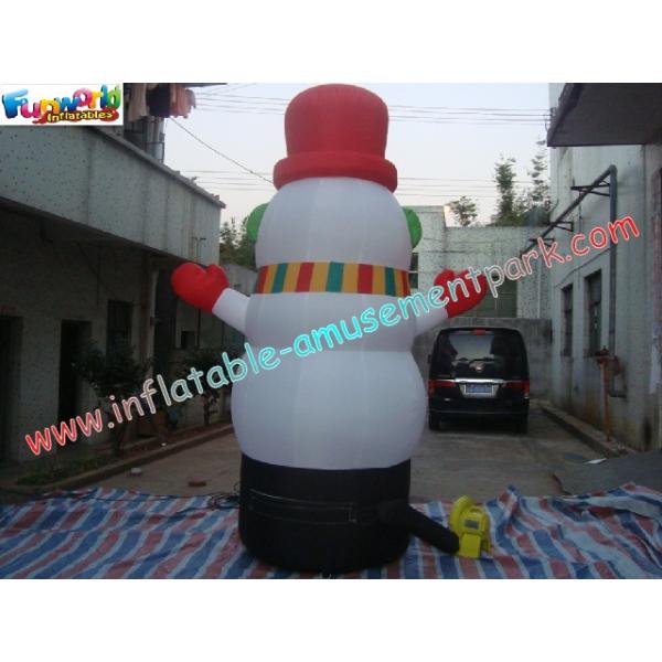 PVC Inflatable Christmas Decorations Santa Snowman For Advertising