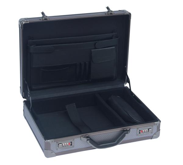 Professional Grey Aluminum Attache Case Embossed Diamond Surface 460 * 330 *