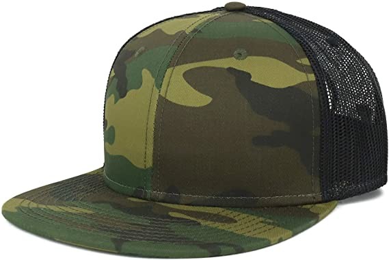 Common Fabric 3d Embroidery Camo Trucker Cap For Female