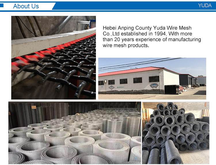 Galvanized Weaving Vibrating Screen Wire Mesh Lock Crimp Wire Mesh Square Mesh