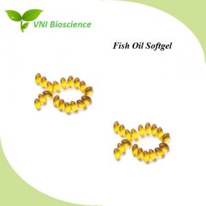 China Light Yellow Softgels Capsules 1000mg / 800mg Fish Oil Softgel wholesale