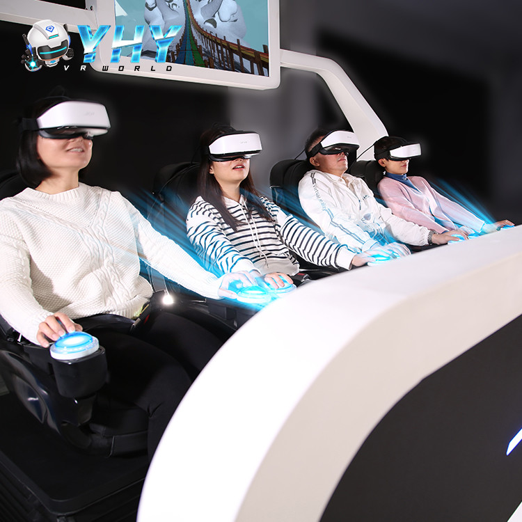 42 Inch Screen Live 9d VR Cinema Simulator 4 Players Over 220 Games