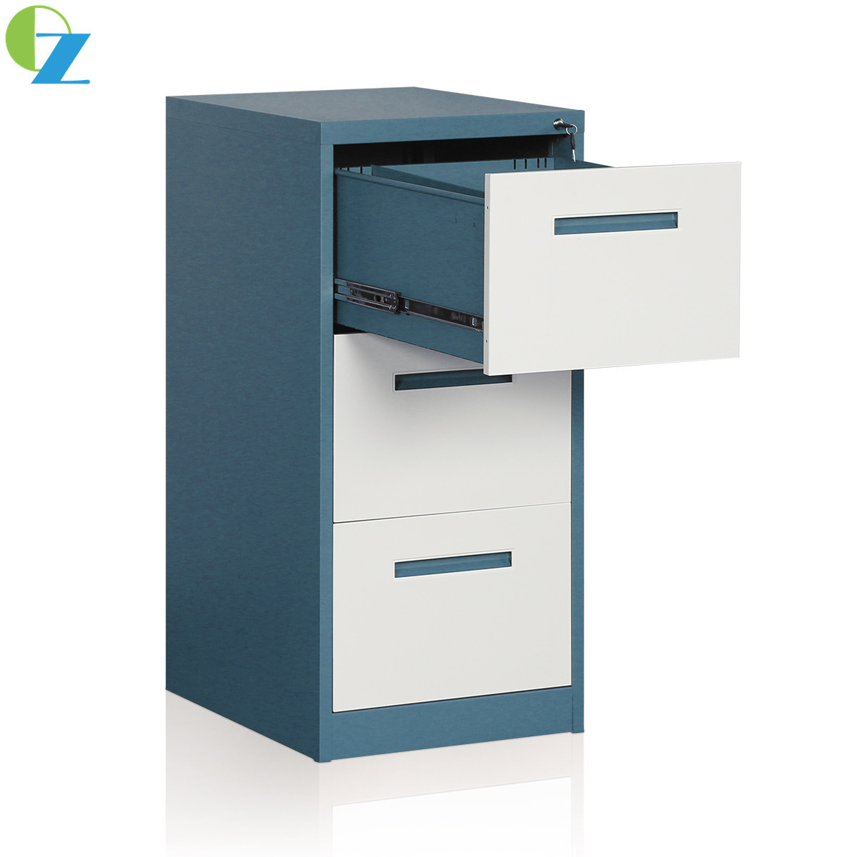 KD Or Assemble 3 Drawer Vertical Filing Cabinet Office Steel Cupboard