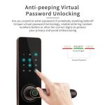 500DPI Intelligent Fingerprint Password Lock 4 AA Alkaline Batteries