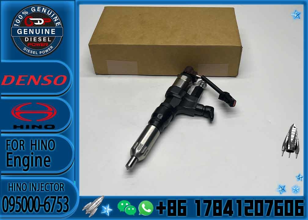 Common Rail Engine Part Diesel Fuel Injector 095000-6753 Injector OEM 23670-E0030 For HINO J08E