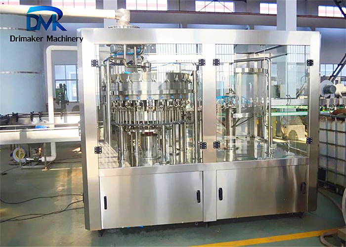 High Precision Soda Bottling Machine With Plastic Cap In Cola Filling Plant