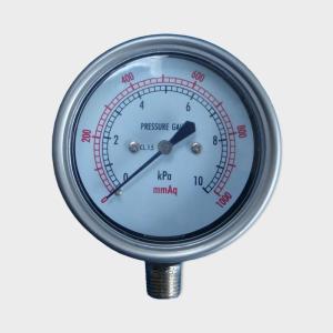 China Stainless Steel Material Low Pressure Water Gauge Radial Mount 1000 MmAq wholesale