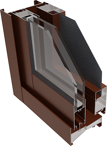 Powder Coated Aluminum Alloy Door Heat Insulation High Wear Resistance