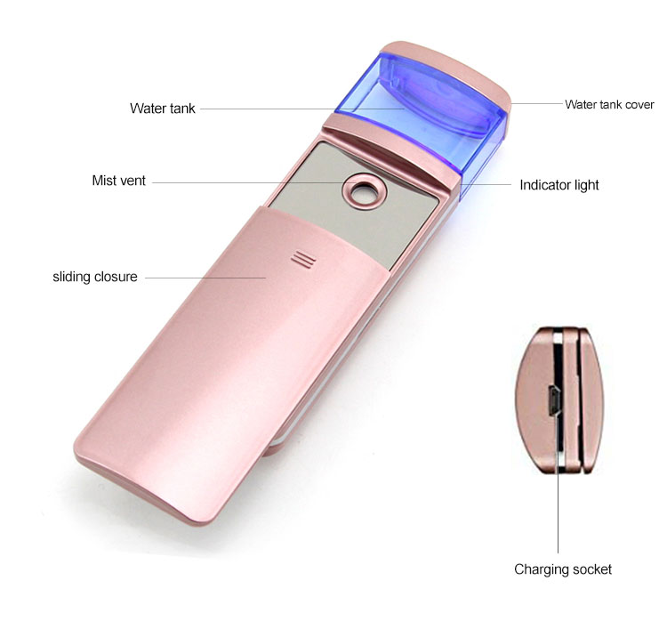 Reduce Eye Irratation Type Nano Mist Facial Spray 500 MAh Battery Capacity
