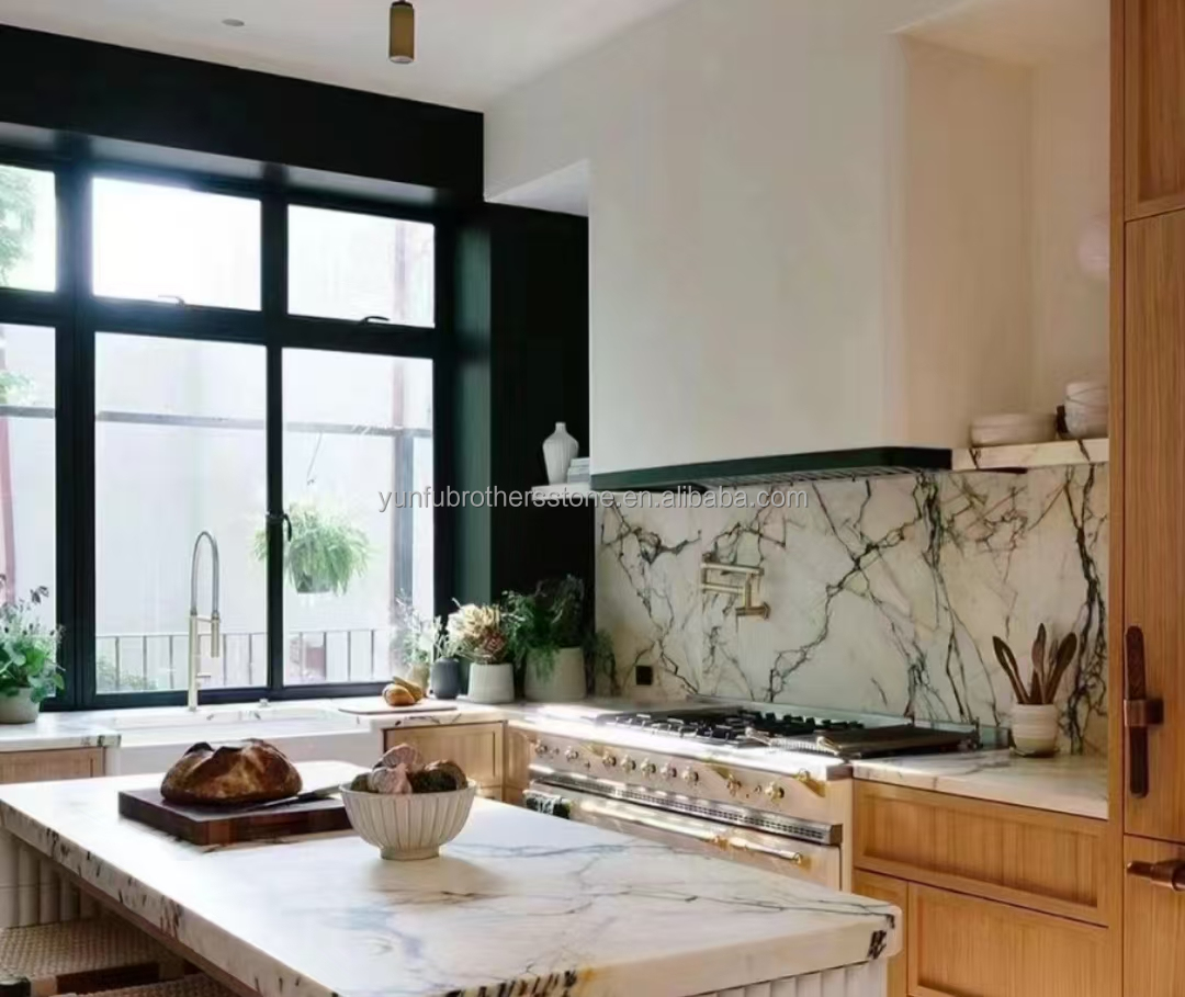 Polished Beautiful Paonazzo Marble Stone for Hotel Kitchen Countertop Decoration