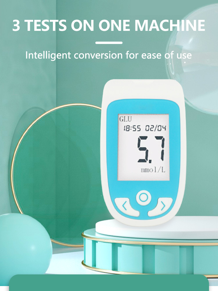 Uric Acid Home Glucose Monitors 60s Multifunction