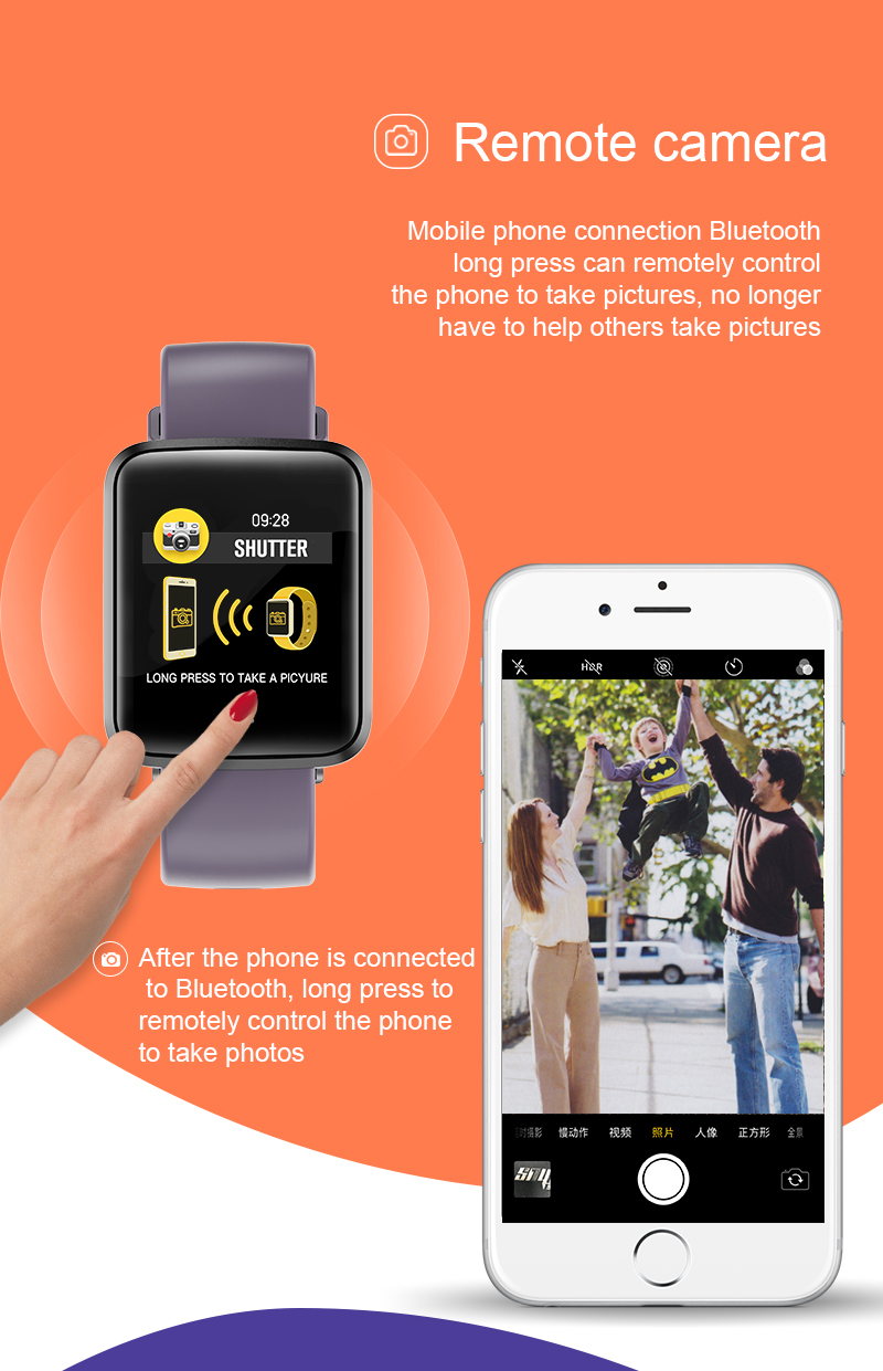 1.3inch Sport Touchscreen Smartwatch Reloj Inteligent SLIDER Square Dial