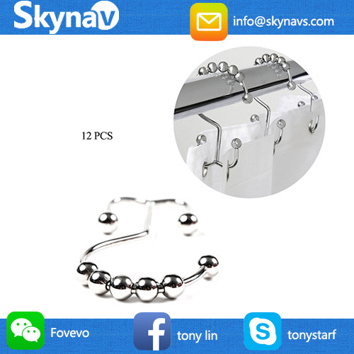 801HD001 Skynavo Stainless Steel Metal Double Glide Shower Curtain Rings Rust