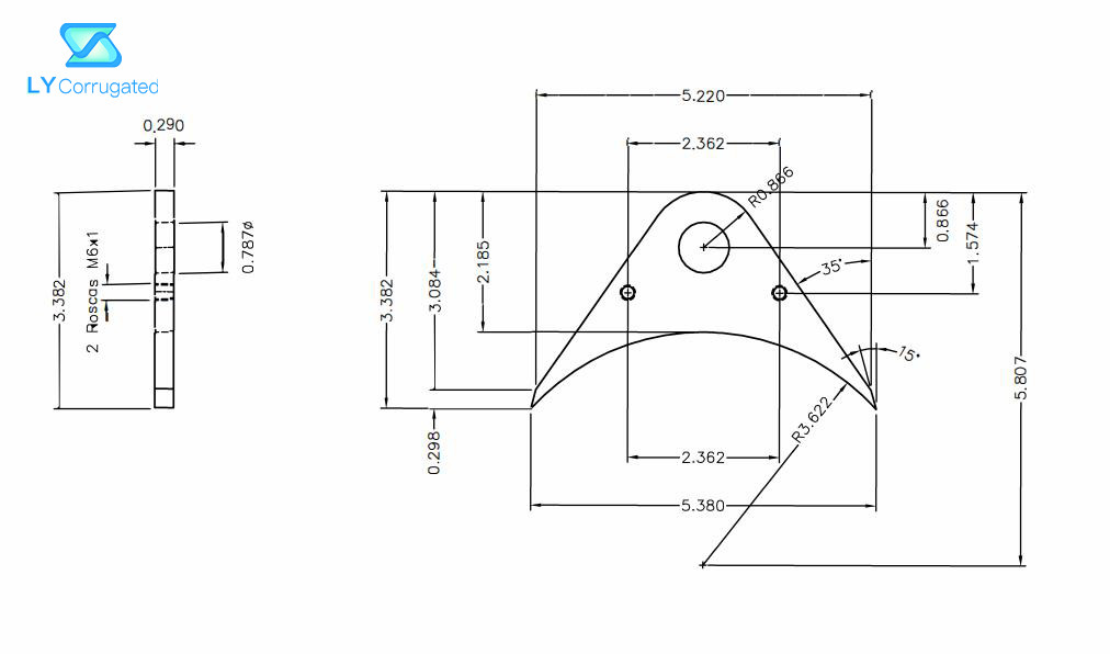 Flexo Printer Slotter Stripper Blade Corrugated Cardboard Carton Packing Machine Copper Blade