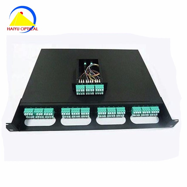 24F 2U 19" 192 Port Duplex LC Mtp Mpo Fiber Patch Panel