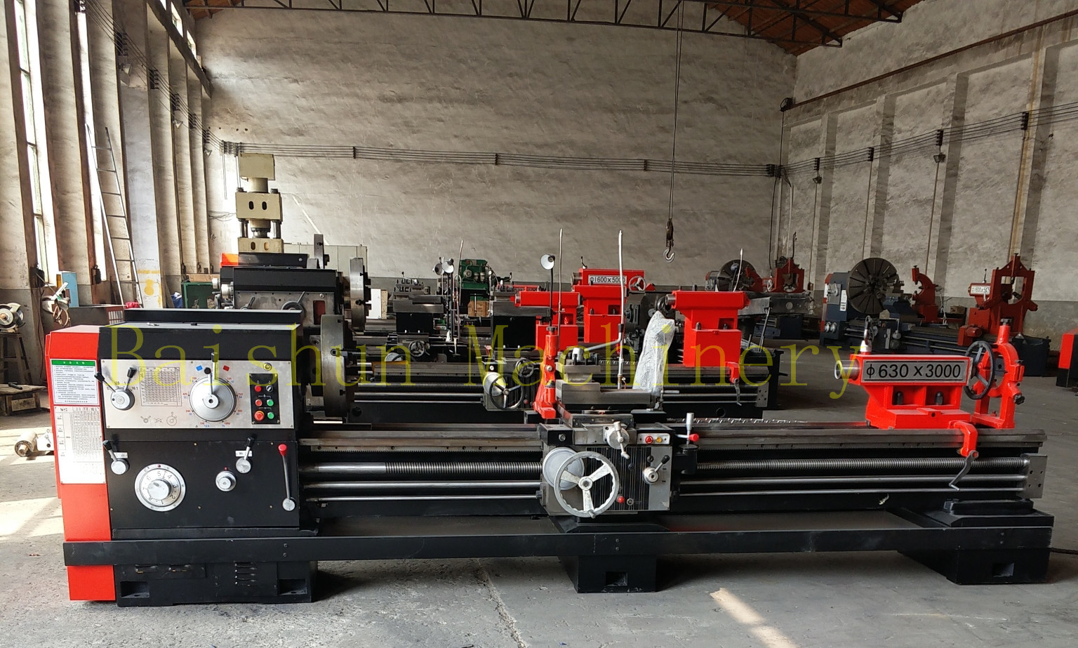 Machining Steel Mechanical Lathe Machine , Manual Conventional Lathe Machine
