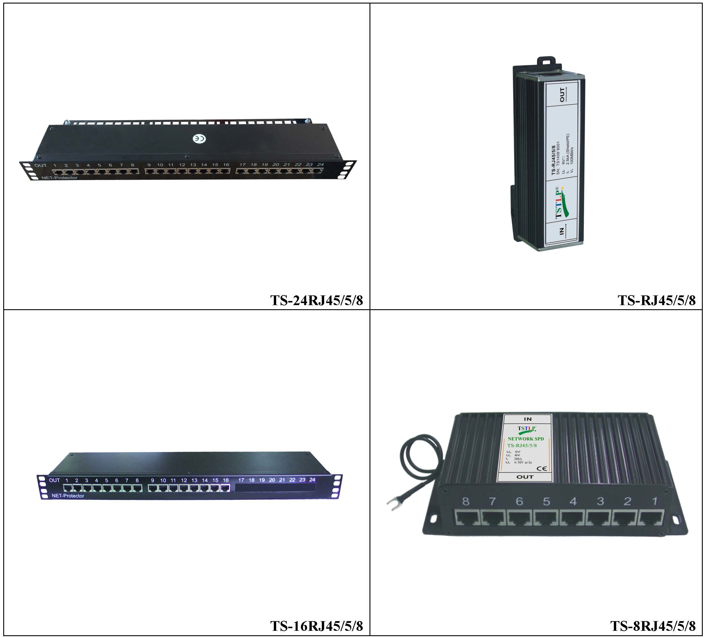 24 Ports RJ45 Network Lightning Surge Protector For Network Switches Protection