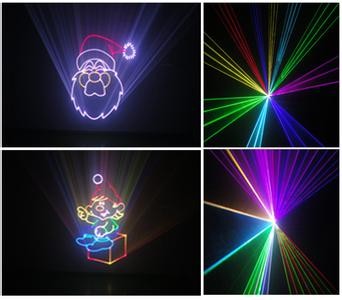 500MW Outdoor Laser Stage Lighting , DMX512 13CH ILDA Full Color Animation Laser Light