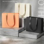 Custom Clothing Shopping Bags Packaging Luxury Ivory Board Kraft Paper Shopping
