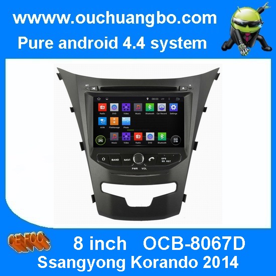 Ouchuangbo Auto Stereo GPS Navigation Multimedia System for Ssangyong Korando 2014 Android