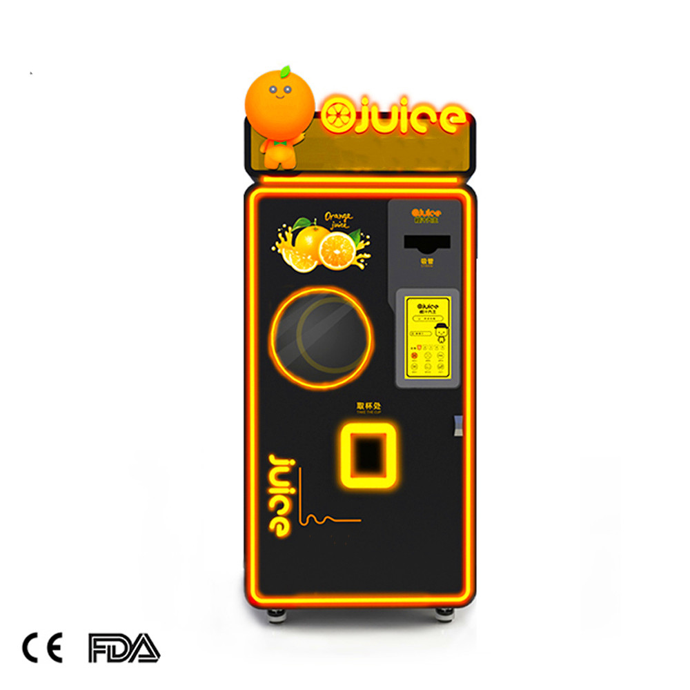 COMMERCIAL CENTER YELLOW RED 220V 50HZ pure ORANGE JUICER VENDING MACHINE
