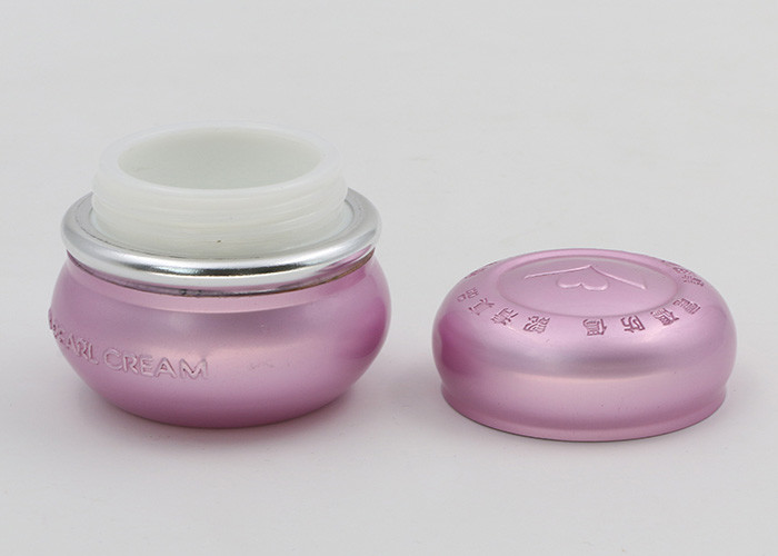Refillable Small Containers With Lids For Cosmetics Pink Embossed Logo